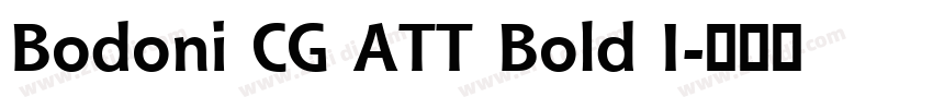 Bodoni CG ATT Bold I字体转换